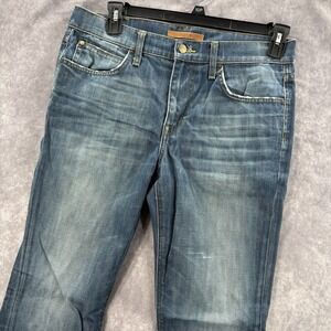 Joes Jeans Mens 32x33 Blue Straight Narrow Fit Distressed Preppy Casual